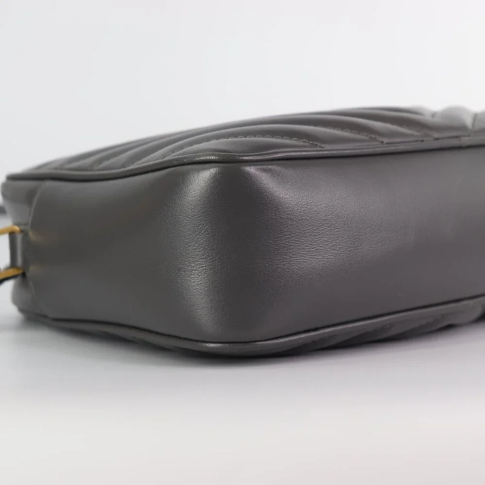 Saint Laurent Calfskin Matelasse YSL Monogram Lou Camera Bag Storm - Picture 6 of 16